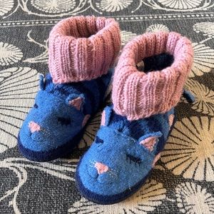 Garnet Hill Boiled Wool Slipper Boots - Cat - Size 7